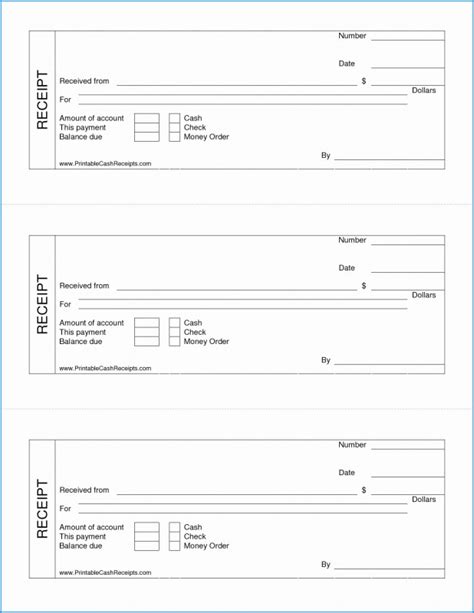 Blank Money order Template Unique Free Printable Receipt Template ...