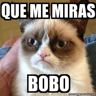 Meme Grumpy Cat - que me miras bobo - 3333278