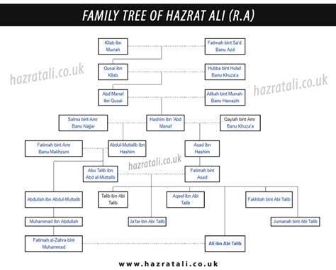 Hazrat Ali Family Tree - The Family Tree of Imam Ali (Graphical)