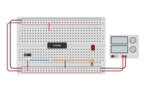 Circuit design HEX INVERTER - Tinkercad