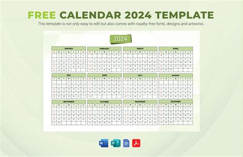 Microsoft Publisher Calendar Template 2024 Download - Torie Marguerite