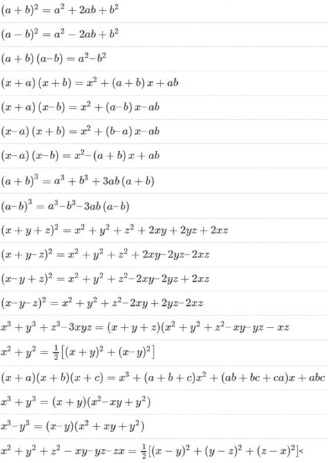 Class 9 Math Formula List and Tables? - Hindi Tutor