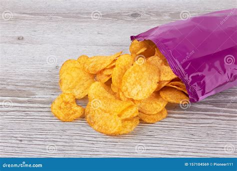 Potato chips bag stock image. Image of delicious, food - 157104569