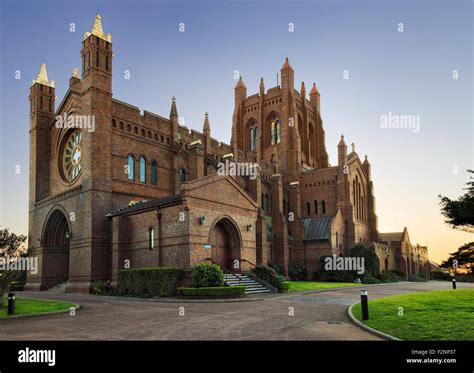 historic church of england anglican brick cathedral in Newcastle ...