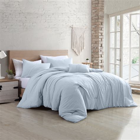 Modern Threads 4 Piece Comforter Set, Beck, Full/Queen, Solid Light ...