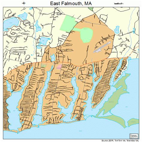 East Falmouth Massachusetts Street Map 2518980