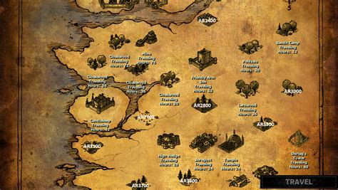 World Overview for Wilderness Zones in Baldur's Gate (Top of the Map)