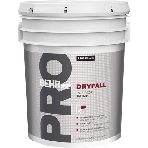 BEHR PRO 5 gal. Black Dryfall Interior Primer-PR89105 - The Home Depot