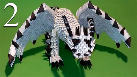 How to make a paper dragon. [Tutorial 3D origami] - YouTube