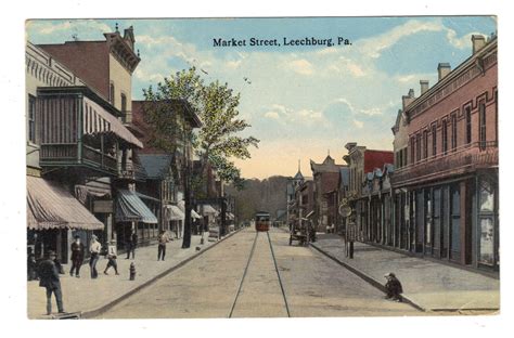 Leechburg Pennsylvania Market Street Antique Postcard (J3420) - Mary L ...