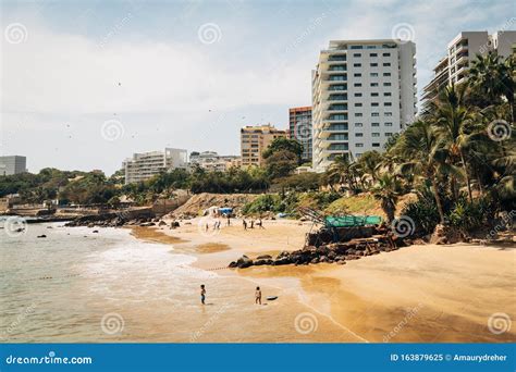 A beach in Dakar, Africa stock image. Image of land - 163879625