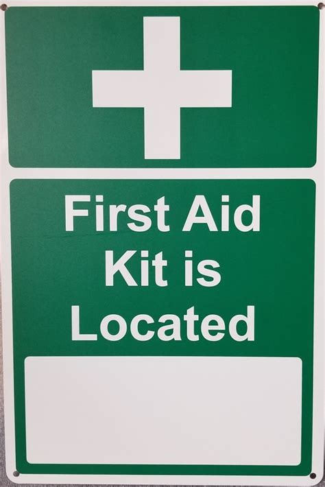 First Aid Kit is Located Sign - Pool Operation Management