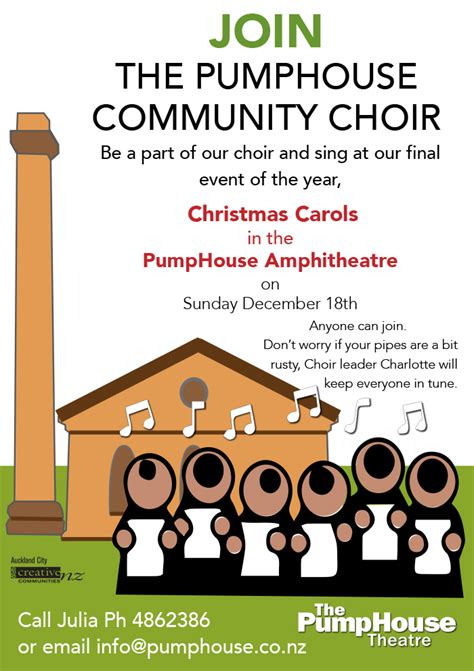 Join the choir poster - The PumpHouse Theatre