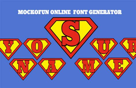 🦸[FREE] Superman Font Generator - MockoFUN