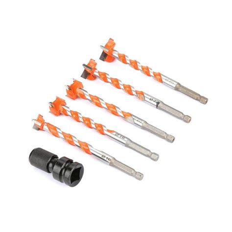 Tebru Forstner Bit Set, 6 Pcs Forstner Hole Boring Precision Hole ...