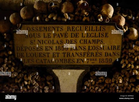 France, Paris, the Catacombs, bones Stock Photo - Alamy