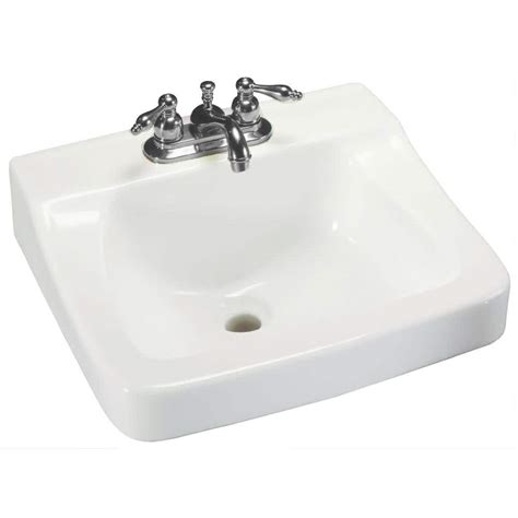 Glacier Bay 19.29 in Aragon Wall-Mounted Rectangular Bathroom Sink in ...