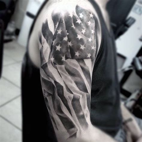 Ripped American Flag Tattoo Sleeve