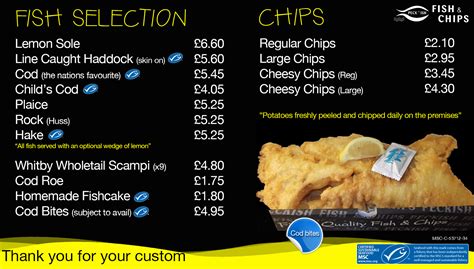 Menu | Peckish Fish and Chips Camelford