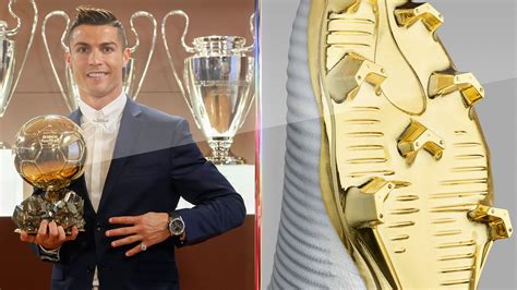 Cristiano Ronaldo honoured with golden boots after Ballon d'Or win ...