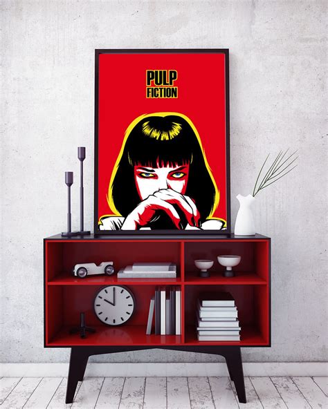 Mia Wallace Mia Wallace Art Portrait Illustration Pulp - Etsy