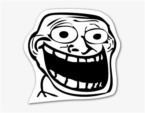 Happy Memes Sticker Funny Faces Cartoon Troll Transparent Png | The ...