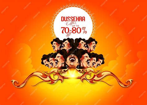 Premium Vector | Happy Dussehra festival of India. of Lord Rama killing ...