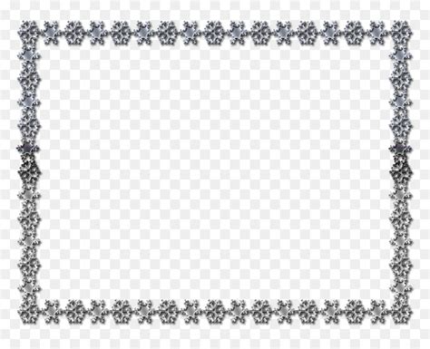 Clipart Snowflake Black And White Border Vector Snowflake - Border ...