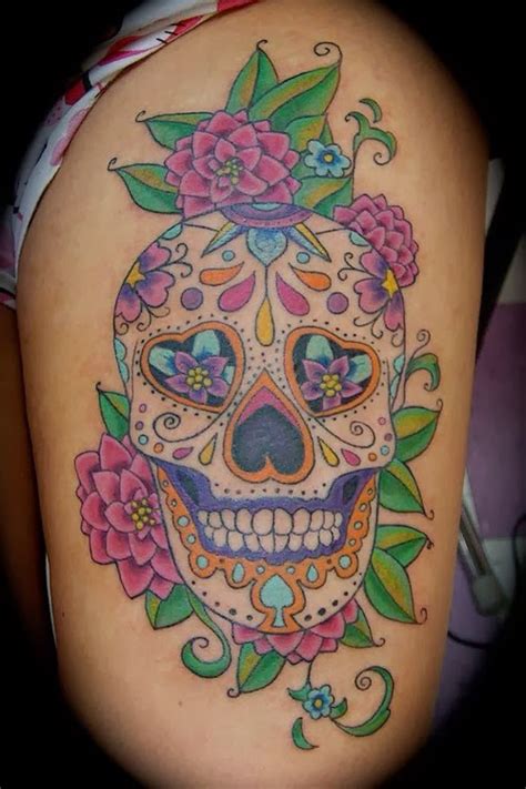 Women Classic Fashion : Sugar Skull Tattoos Designs And Ideas