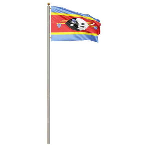 Eswatini Flag With Pole, Eswatini Flag Waving, Eswatini Flag Waving ...