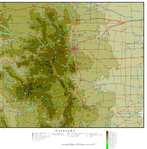 Map Of Colorado Topographic