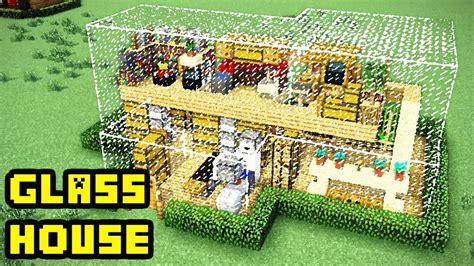 Minecraft Glass House Tutorial (How to Build) - YouTube