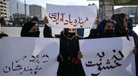 Afghan women protest against killing of former troops, demand equal ...