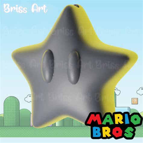 STL file Mario Bross 3D Star Earrings・3D printing idea to download・Cults