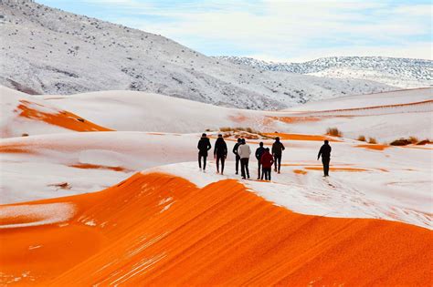 Insolite : De la neige dans le grand désert du Sahara - NetAfrique.net