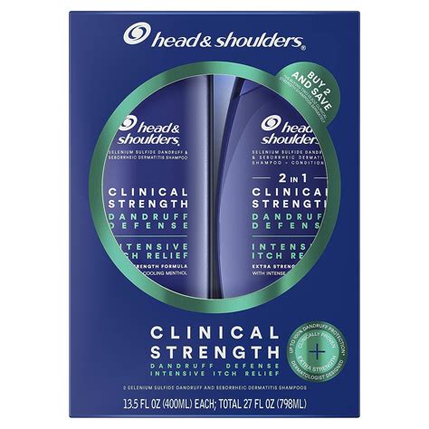 Amazon.com : Head & Shoulders Clinical Strength Shampoo Twin Pack 13.5 ...