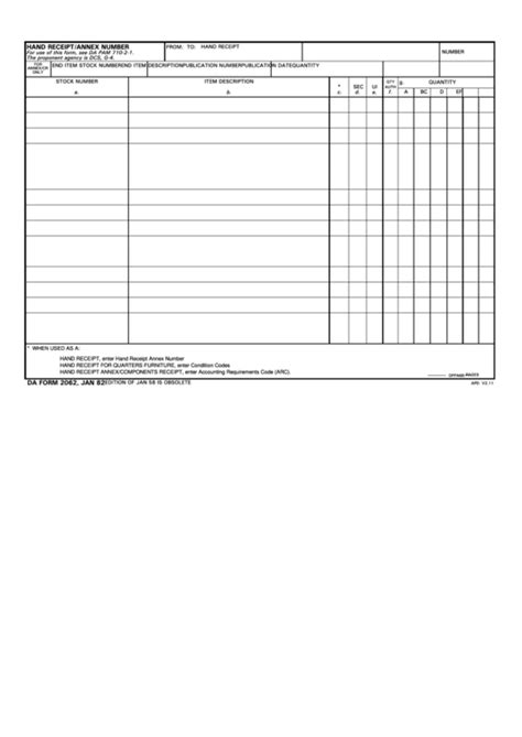 Fillable Da Form 2062 - Printable Forms Free Online