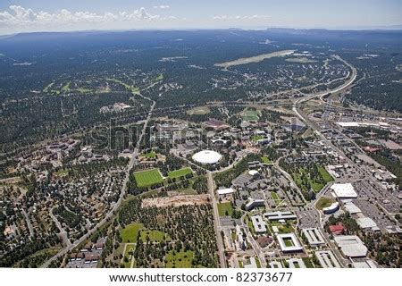 Aerial View Of Northern Arizona University And Flagstaff, Arizona Stock ...