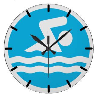 Swimming Pool Wall Clocks | Zazzle