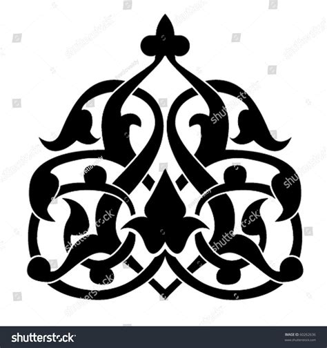 Arabic Floral Pattern Stock Vector Illustration 60262636 : Shutterstock