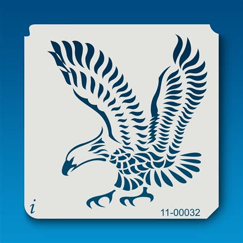 11-00032 Bald Eagle Tattoo Stencil - iStencils