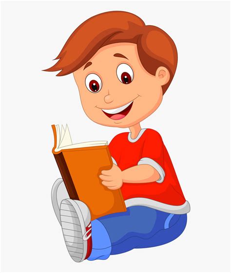 Children - Boy Reading Book Clipart Png , Free Transparent Clipart ...