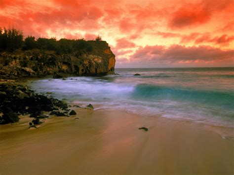 Sunset at Shipwrecks Beach Poipu Kauai Hawaii picture, Sunset at ...