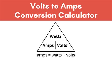 Volts to Amps Electrical Conversion Calculator - Inch Calculator