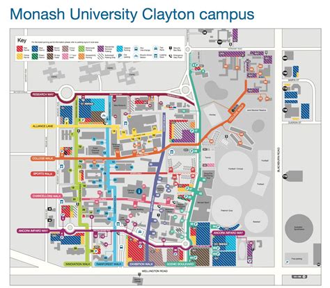 Monash university Clayton campus map - Monash university Clayton map ...