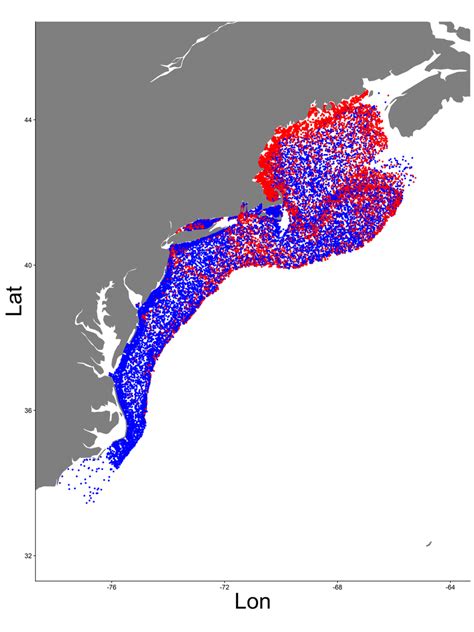 Known distribution of Homarus americanus within US waters based on ...