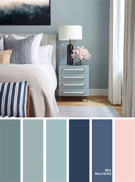 Beautiful Color Schemes For Your Bedroom { Sage + Navy Blue & Blush ...