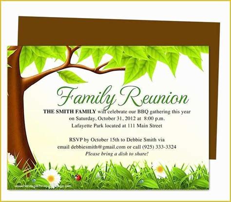 Free Printable Save the Date Family Reunion Templates Of 35 Family ...