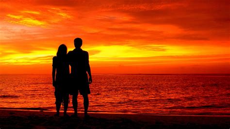 Romantic Couple Sunset Silhouette Wallpapers - Wallpaper Cave