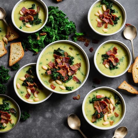 Leek & Butter Bean Soup with Crispy Kale & Bacon Recipe | Recipes.net